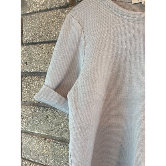 Madewell Womens Light Gray Short Sleeve Sweater Top Size L - Picture 2 of 7